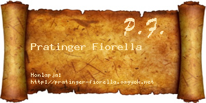Pratinger Fiorella névjegykártya